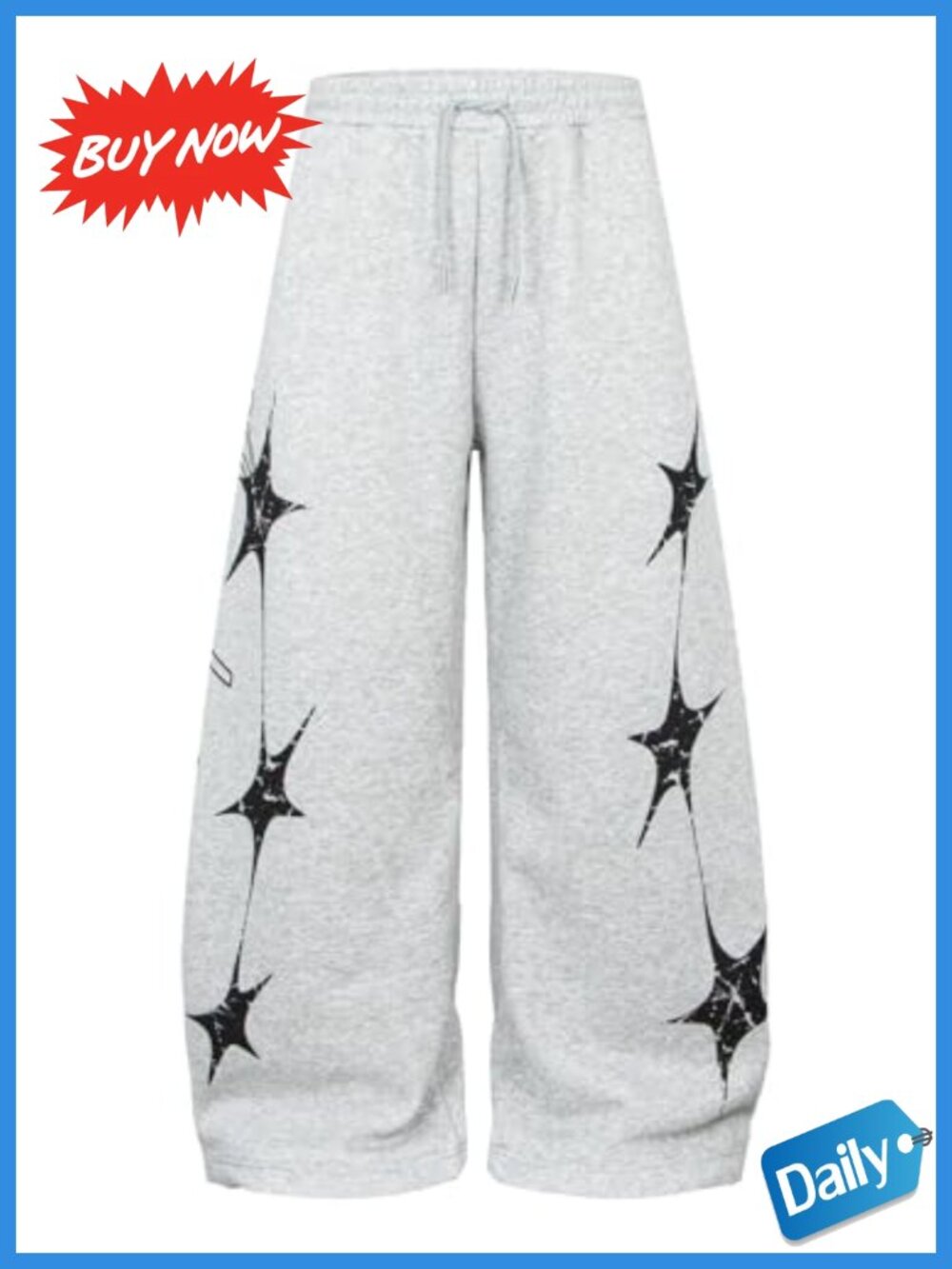 Women's Wide Leg Sweatpants Baggy Barrel Y2K High Waisted Graphic Print